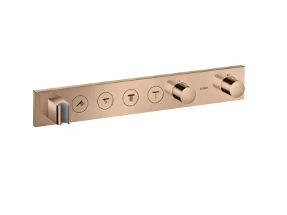 Hansgrohe thermostat module flush-mounted Select Axor 18357300 Polished Red Gold