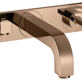 Hansgrohe 3-hole basin arm.Axor Citterio 39148300 Polished Red Gold