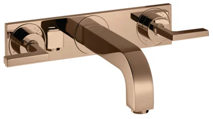 Hansgrohe 3-hole basin arm.Axor Citterio 39148300 Polished Red Gold