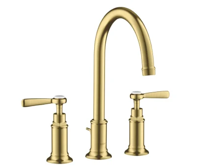Hansgrohe 3-hole basin faucet 180 Axor 16514950 Brushed Brass