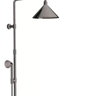Hansgrohe Showerpipe Axor Front 26020330 Polished Black Chrome