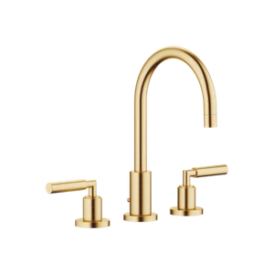 Dornbracht TARA Three-hole basin mixer w. pop-up waste Brushed Durabrass  207138