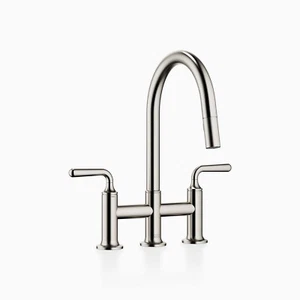 Dornbracht VAIA Three-hole bridge mixer Pull-down with spray  19870809-06 Brushe