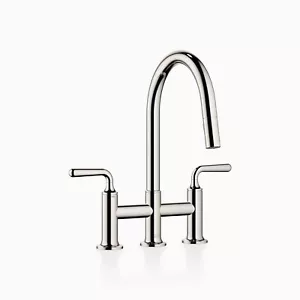 Dornbracht VAIA Three-hole bridge mixer Pull-down with spray  19870809-08 Platin