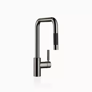Dornbracht META SQUARE Single-lever mixer Pull-down with spray  33870861-19 Dark