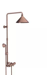 Hansgrohe Showerpipe Axor Front 26020310 Brushed Red Gold