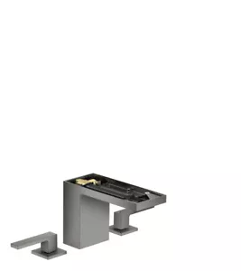 Hansgrohe 3-hole Basin Mixer 110 47072330 Polished Black Chrome