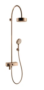 Hansgrohe Showerpipe Axor Citterio with 39620300 Polished Red Gold