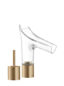 Hansgrohe 2-L.Washbasin with Axor Starck V 12115140 Brushed Bronze