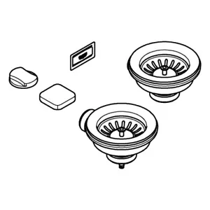 GROHE sink drain grt. 40998 2 basins 40998GN0 cool sunrise