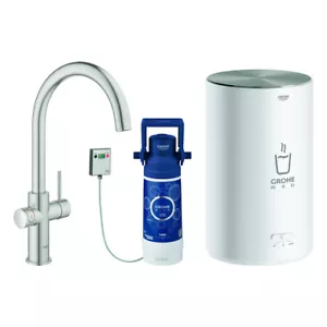 GROHE faucet and boiler GROHE Red Duo 30083DC1 supersteel