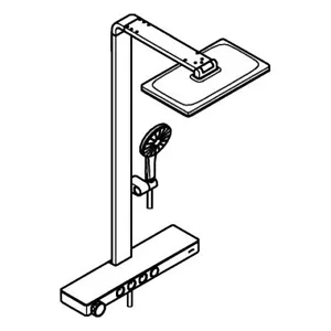 GROHE rain shower system Aqua Pure 100961KF00 phantom black