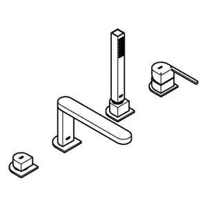 GROHE 4-hole  bath combination Plus 29307DC3 supersteel