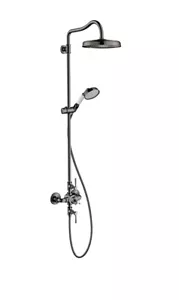 Hansgrohe Showerpipe Axor Montreux with 16572330 Polished Black Chrome