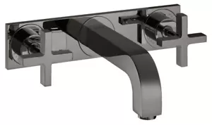 Hansgrohe 3-hole basin arm.Axor Citterio 39144330 Polished Black Chrome