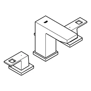GROHE 3-L- washbasin mixer Eurocube 20351DC0 supersteel