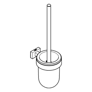 GROHE Essentials Cube toilet brush set 40513DC1 supersteel