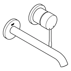 GROHE 2-hole wall-mounted mixer Essence 29193DC1 supersteel