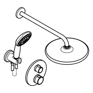 GROHE concealed shower system Grohtherm 34872 with 34872000 chrome