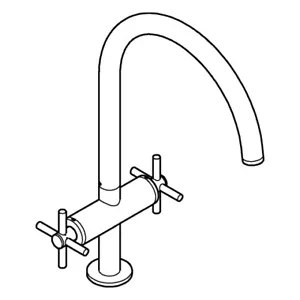 GROHE 2-handle sink mixer Atrio 30609DC0 supersteel