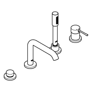 GROHE 4-hole single-lever bath combination 25251DC1 supersteel