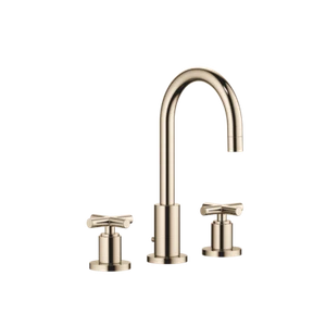 Dornbracht TARA Three-hole basin mixer w. pop-up waste Champagne 20710892-47