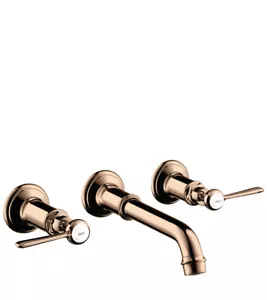Hansgrohe 3-hole basin faucet Axor 16534300 Polished Red Gold