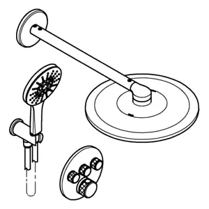GROHE concealed shower system Grohtherm SC 103997 1039970000 chrome