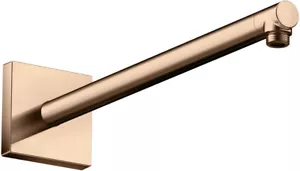 Hansgrohe shower arm DN15 390mm square Axor 26436300 Polished Red Gold