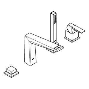 GROHE 4-hole  bath combination Allure 19787DC1 supersteel