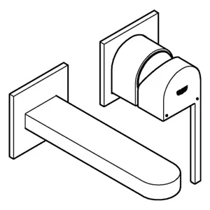 GROHE 2-L-Wall-Mounted Mixer Tap Plus 29303_3 29303DC3 supersteel