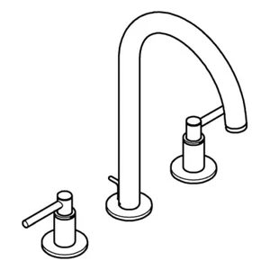 GROHE 3-hole  mixer Atrio 20649 20649DC0 super steel
