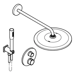 GROHE concealed shower system Grohtherm 34869 34869000 chrome