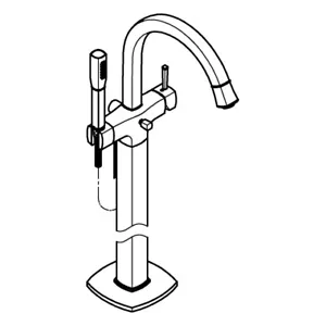 GROHE single-lever bath mixer Grandera 24375000 chrome