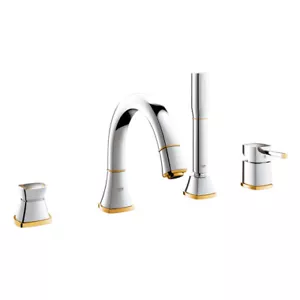 GROHE 4-hole bath combination Grandera 19936IG0 chrome/gold