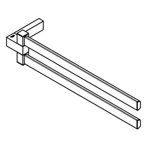 GROHE double towel rail Selection 102280KF00 phantom black