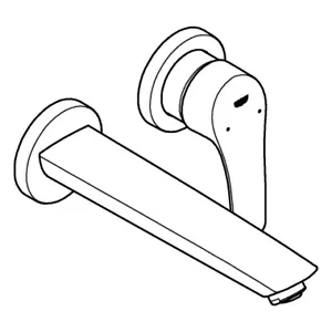 GROHE 2-hole wall-mounted mixer Eurosmart 293382433 matt black