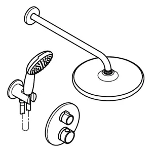 GROHE concealed shower system Grohtherm 103996 1039960000 chrome