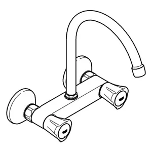 GROHE Costa sink wall mixer 31191001 chrome