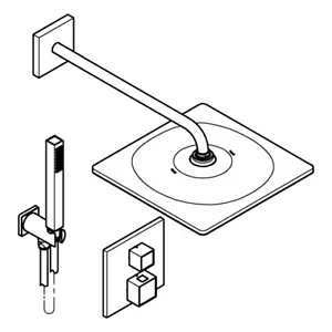 GROHE concealed shower system Grohtherm Cube 34868000 chrome