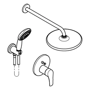 GROHE concealed shower system Eurosmart 25288 25288000 chrome