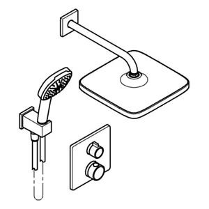 GROHE concealed shower system Grohtherm 103995 1039950000 chrome