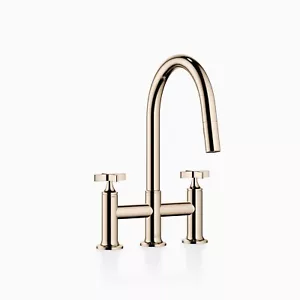 Dornbracht VAIA Three-hole bridge mixer Pull-down with spray  19875809-47 Champa