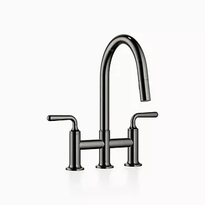 Dornbracht VAIA Three-hole bridge mixer Pull-down with spray  19870809-19 Dark C