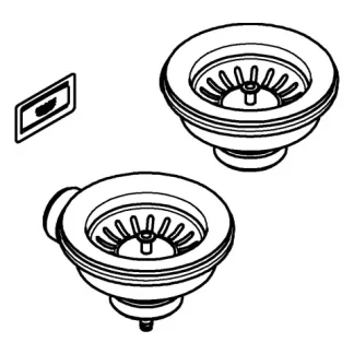 GROHE sink drain grt. 40997 1 basin 40997AL0 hard graphite brushed