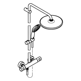 GROHE shower system Tempesta 250 26670_1 266702431 matt black