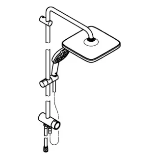 GROHE shower system Tempesta 250 Cube 26977001 chrome