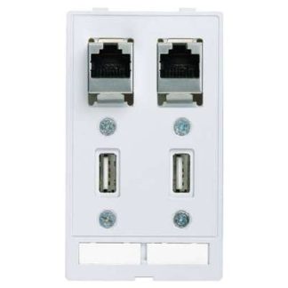 Интерфейс передней панели: 2 разъема RJ45 + 2 разъема USB B - защитная крышка 4000-68000-0970000