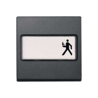 Антрацитовый переключатель с этикеткой - Крышка для переключателя/кнопки 433314