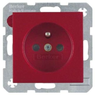 Розетка с заземляющим контактом, красная - Вилка 6765760062